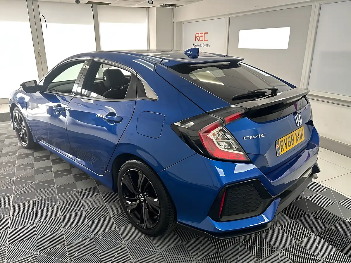Used 2018 Honda Civic Sr Blue - Interior and Exterior details 8
