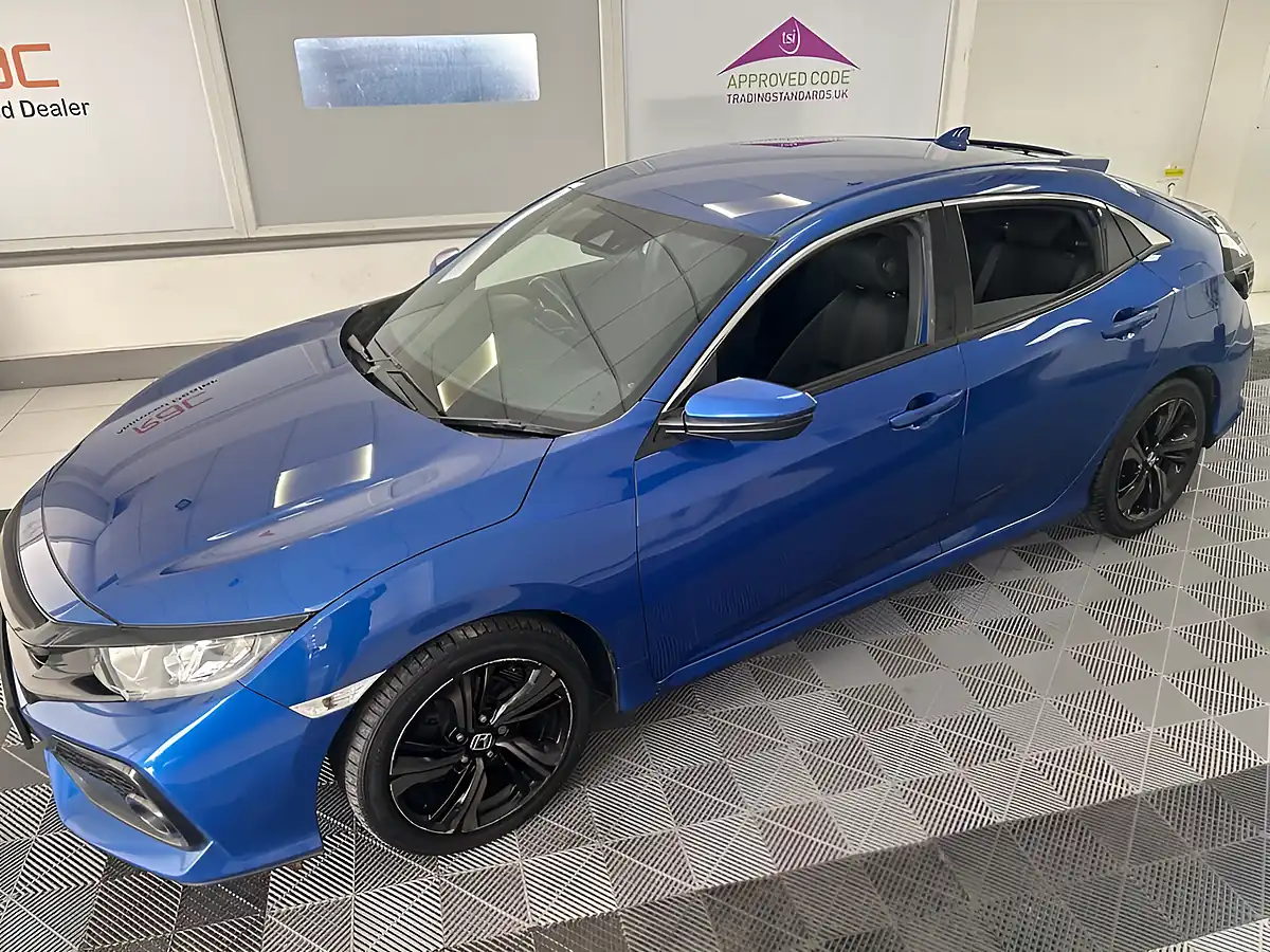 Used 2018 Honda Civic Sr Blue - Interior and Exterior details 9
