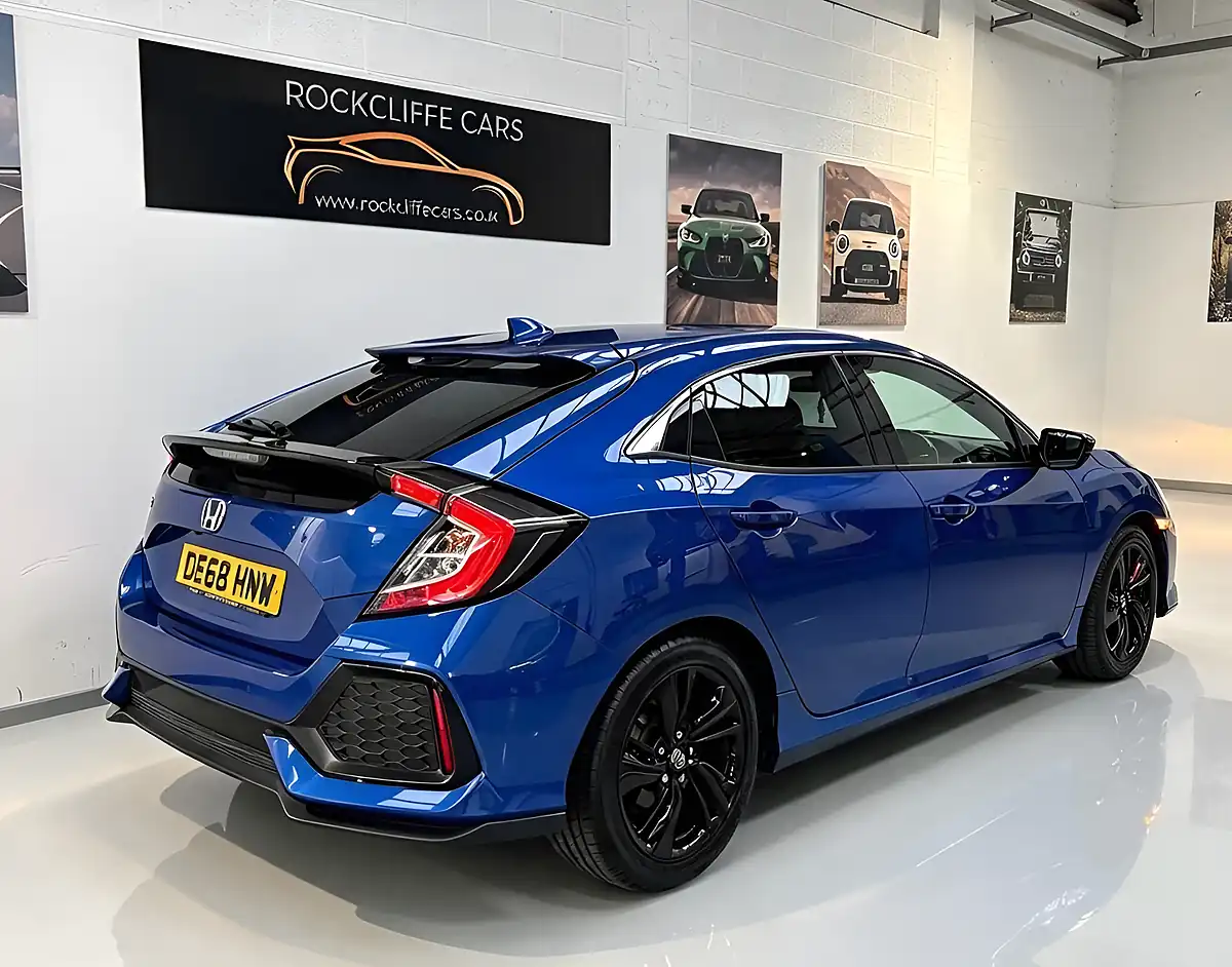 Used 2018 Honda Civic Sr Blue - Interior and Exterior details 12