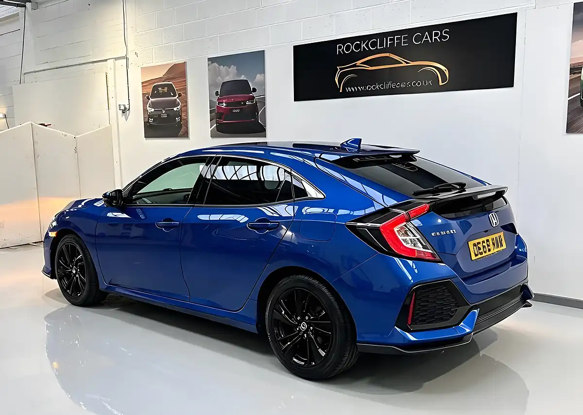 Used 2018 Honda Civic Sr Blue - Interior and Exterior details 13