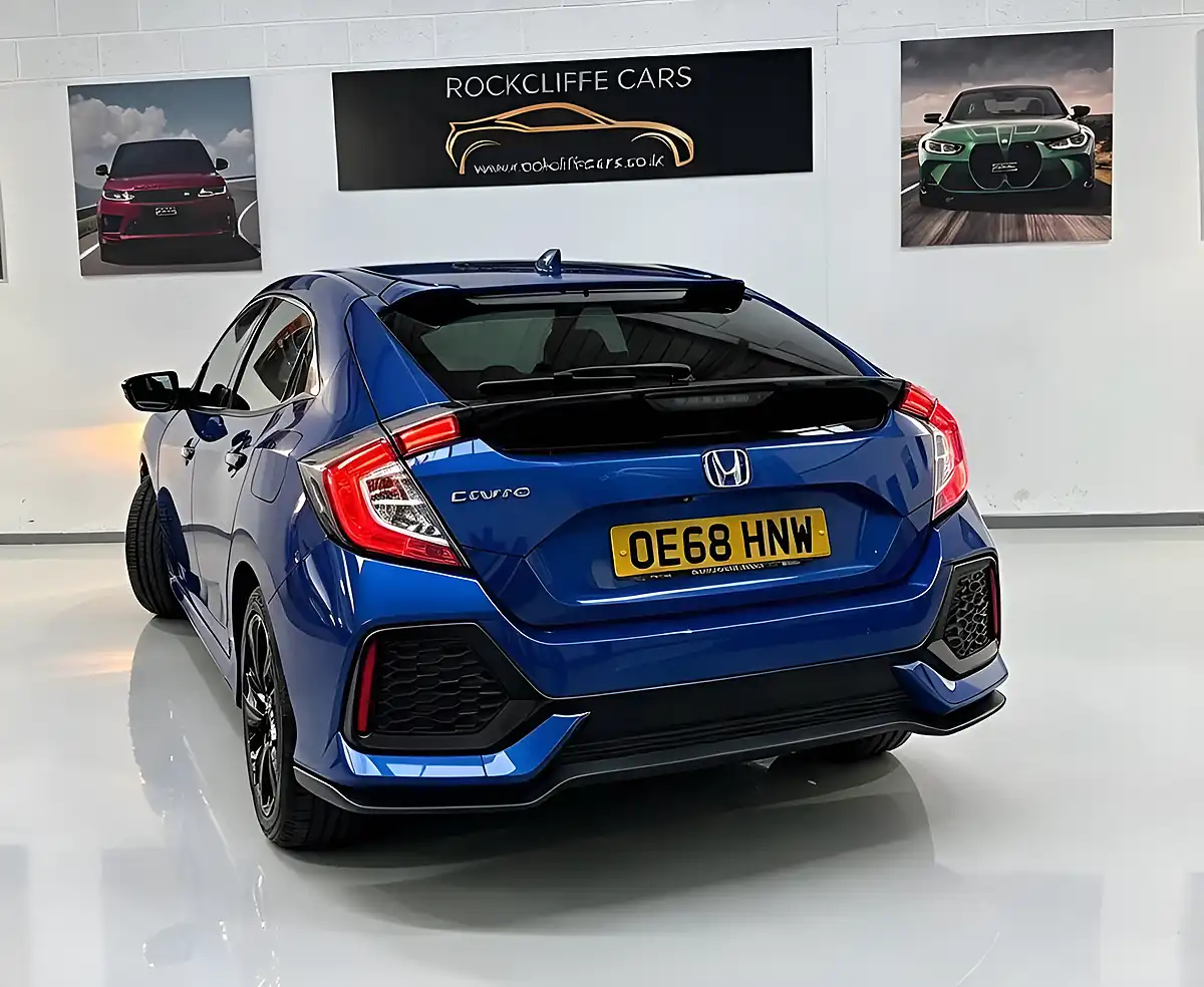 Used 2018 Honda Civic Sr Blue - Interior and Exterior details 4