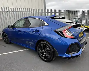 Used 2018 Honda Civic Sr Blue - Interior and Exterior details 4