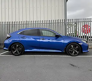 Used 2018 Honda Civic Sr Blue - Interior and Exterior details 7