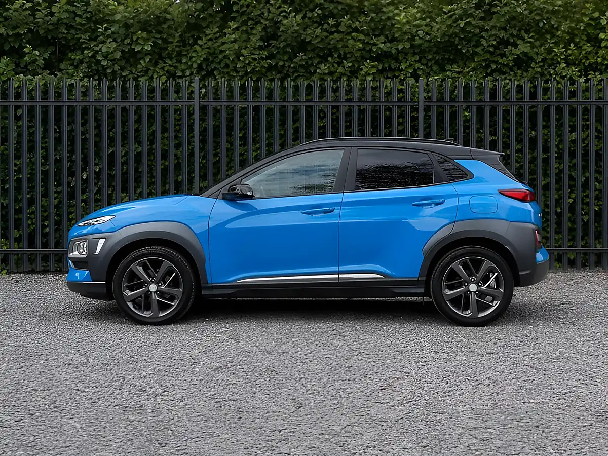 Used 2018 Hyundai Kona Blue Drive Premium Blue - Interior and Exterior details 3