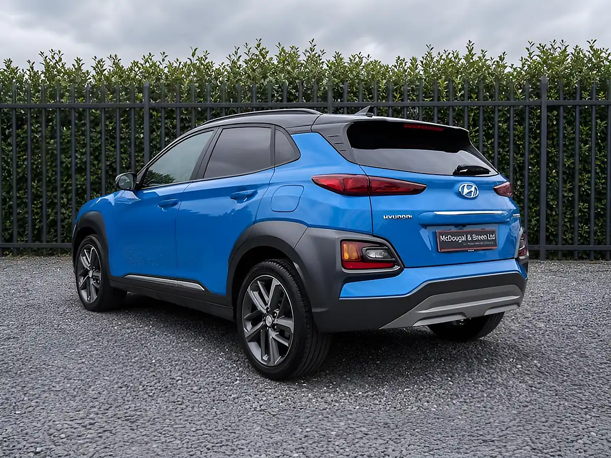 Used 2018 Hyundai Kona Blue Drive Premium Blue - Interior and Exterior details 4