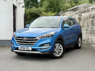 Used 2018 Hyundai Tucson Se Blue - Interior and Exterior details 4
