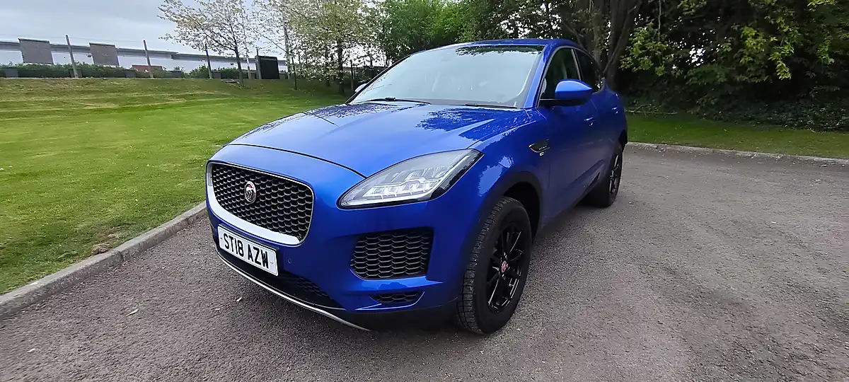 Used 2018 Jaguar E-Pace Executive Blue - Front View