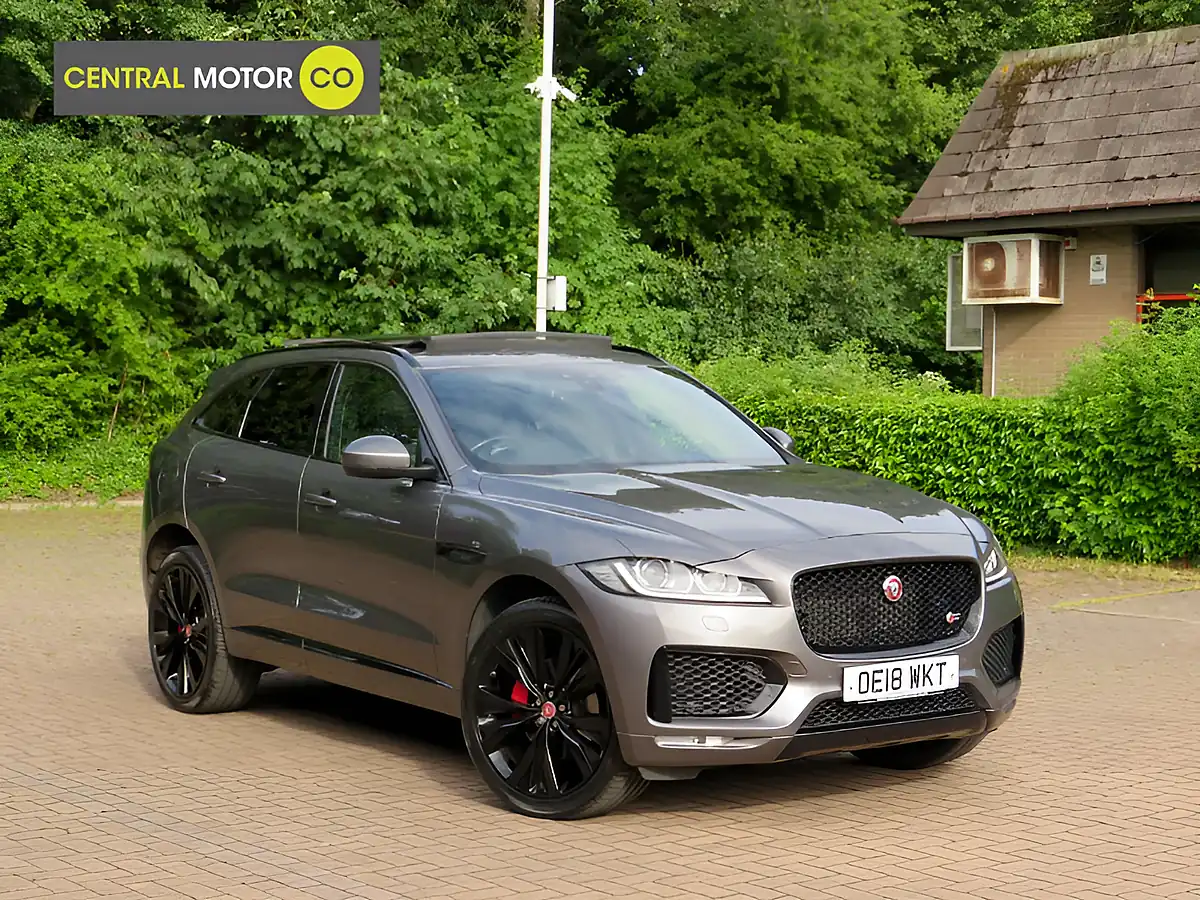 Used 2018 Jaguar F-Pace S Carpathian Grey - Front View