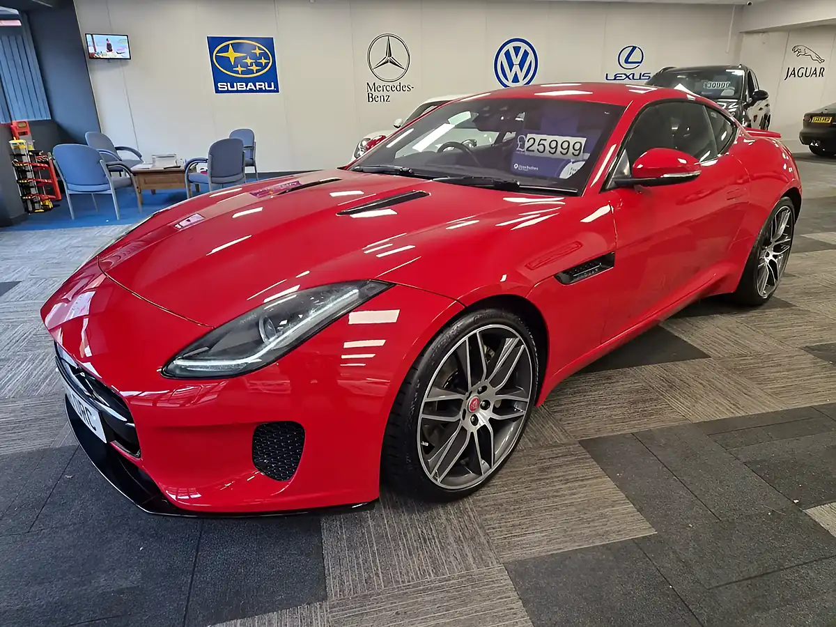 Used 2018 Jaguar F-Type Coupe Caldera Red - Front View