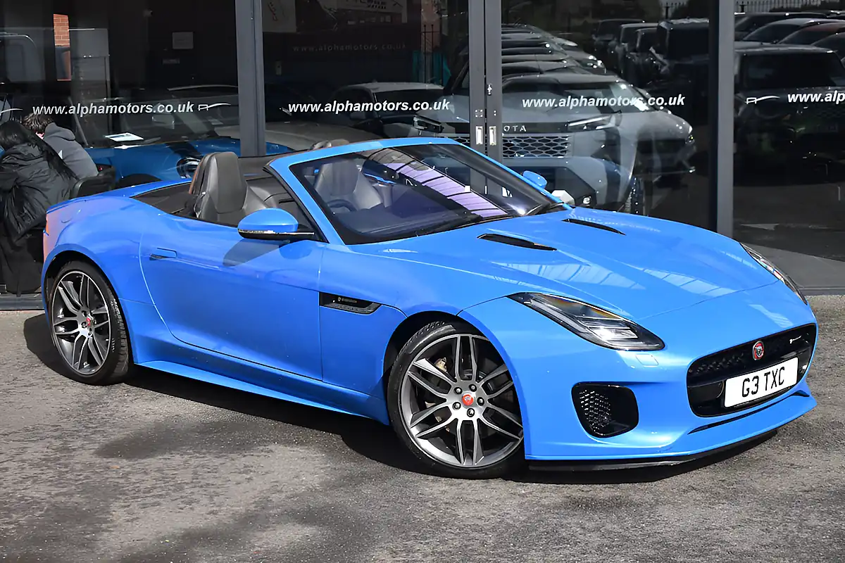 Used 2018 Jaguar F-Type R-Dynamic Ultra Blue - Front View