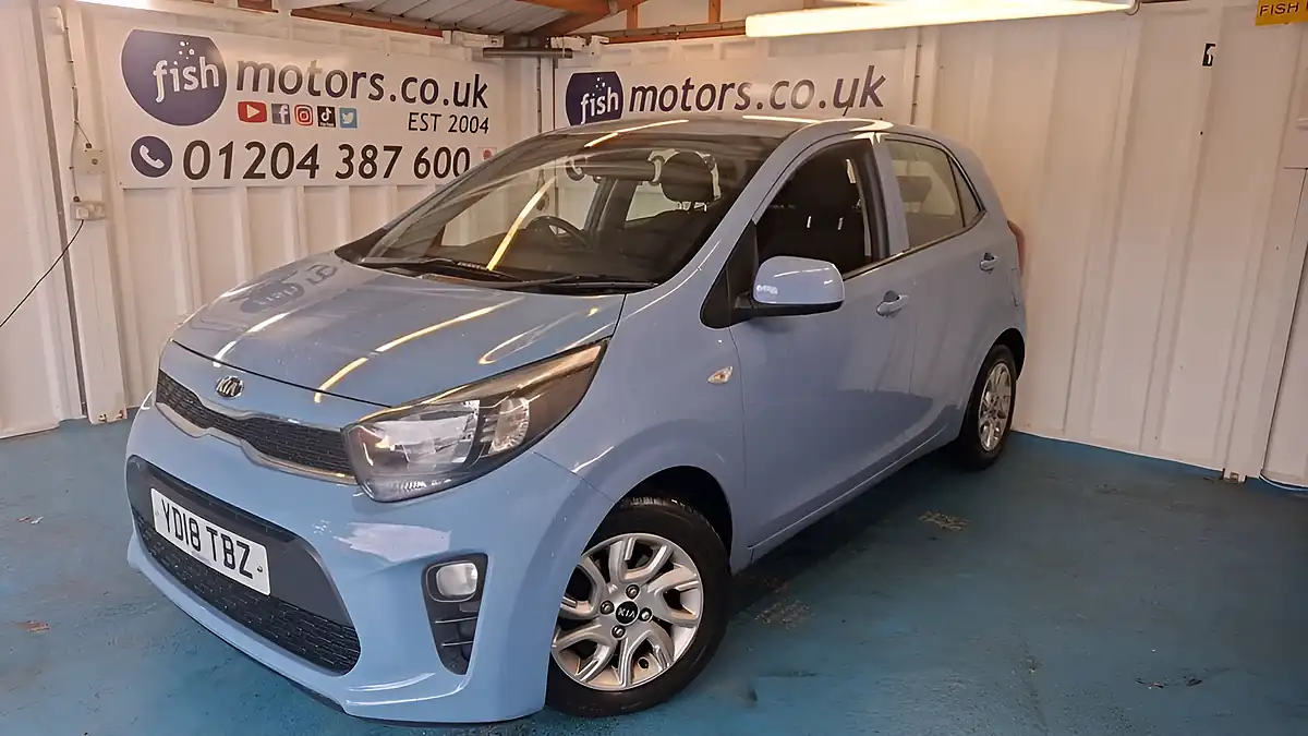 Used 2018 Kia Picanto 2 Blue - Front View