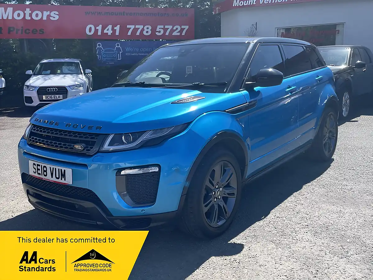Used 2018 Land Rover Range Rover Evoque Landmark Blue - Front View