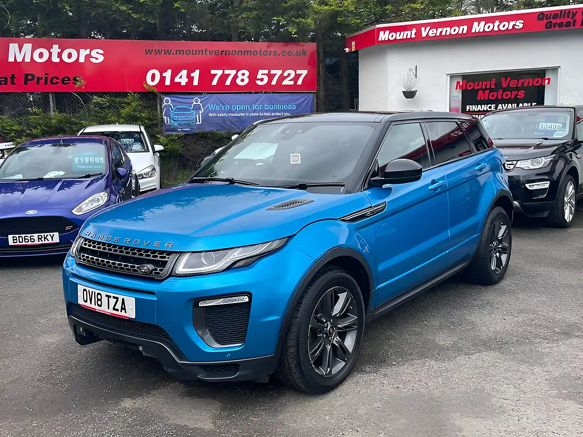 Used 2018 Land Rover Range Rover Evoque Landmark Moraine Blue - Interior and Exterior details 4
