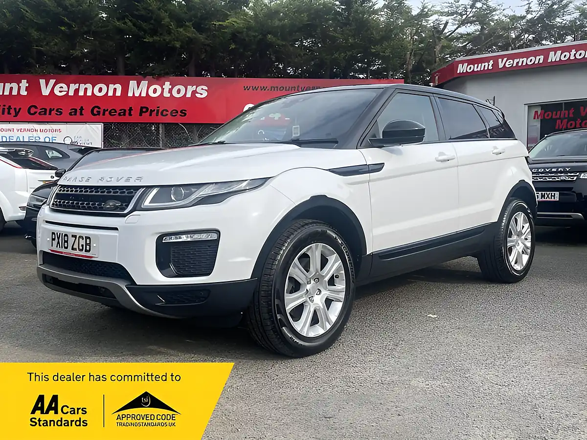 Used 2018 Land Rover Range Rover Evoque Se Tech White - Front View