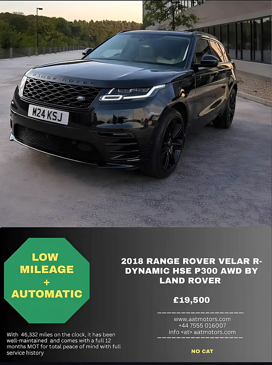 Used 2018 Land Rover Range Rover Velar R-Dynamic Hse Black - Front View