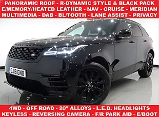 Used 2018 Land Rover Range Rover Velar R-Dynamic S Black - Interior and Exterior details 2