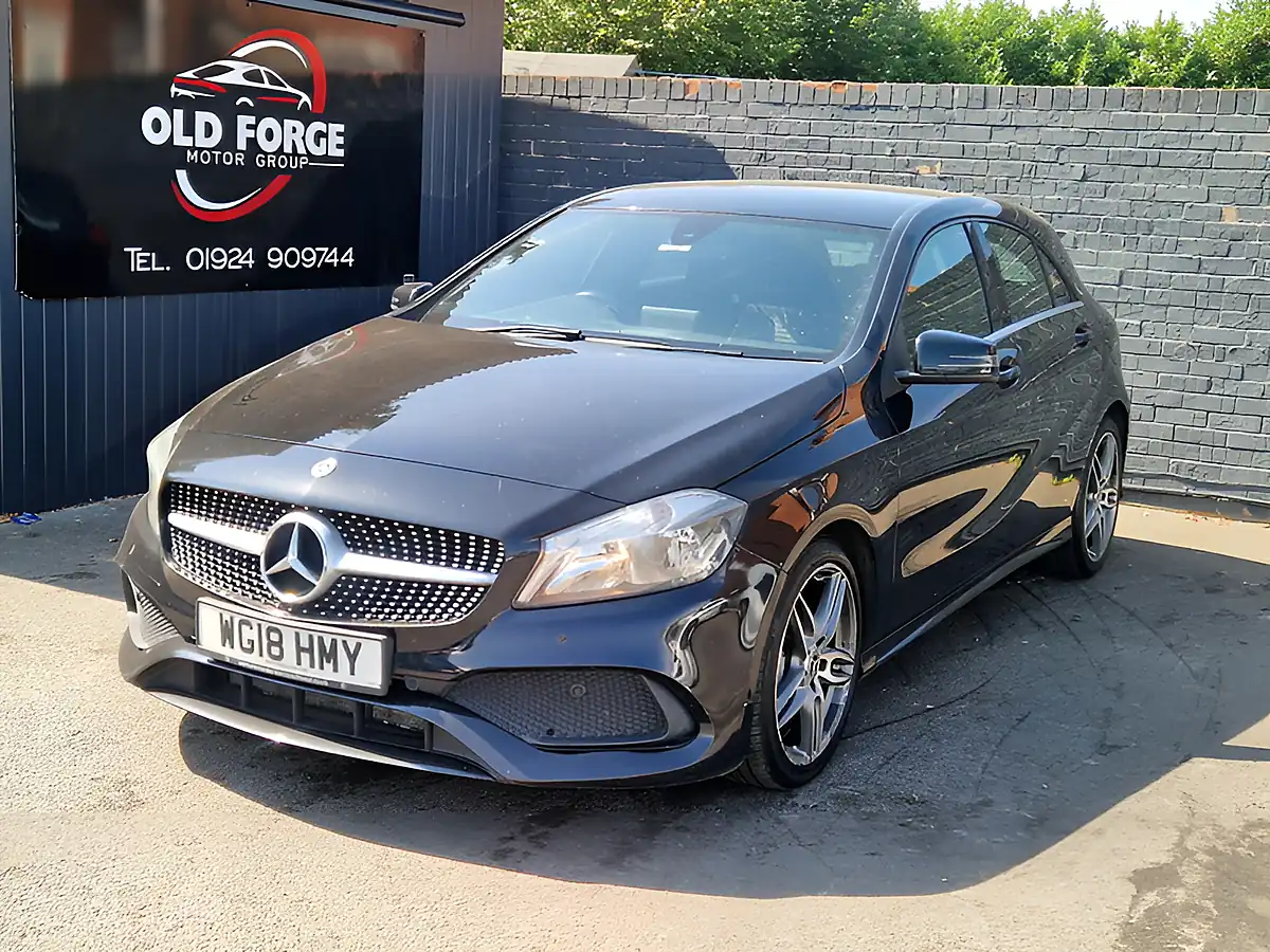 Used 2018 Mercedes-Benz a Class AMG Line Black - Front View