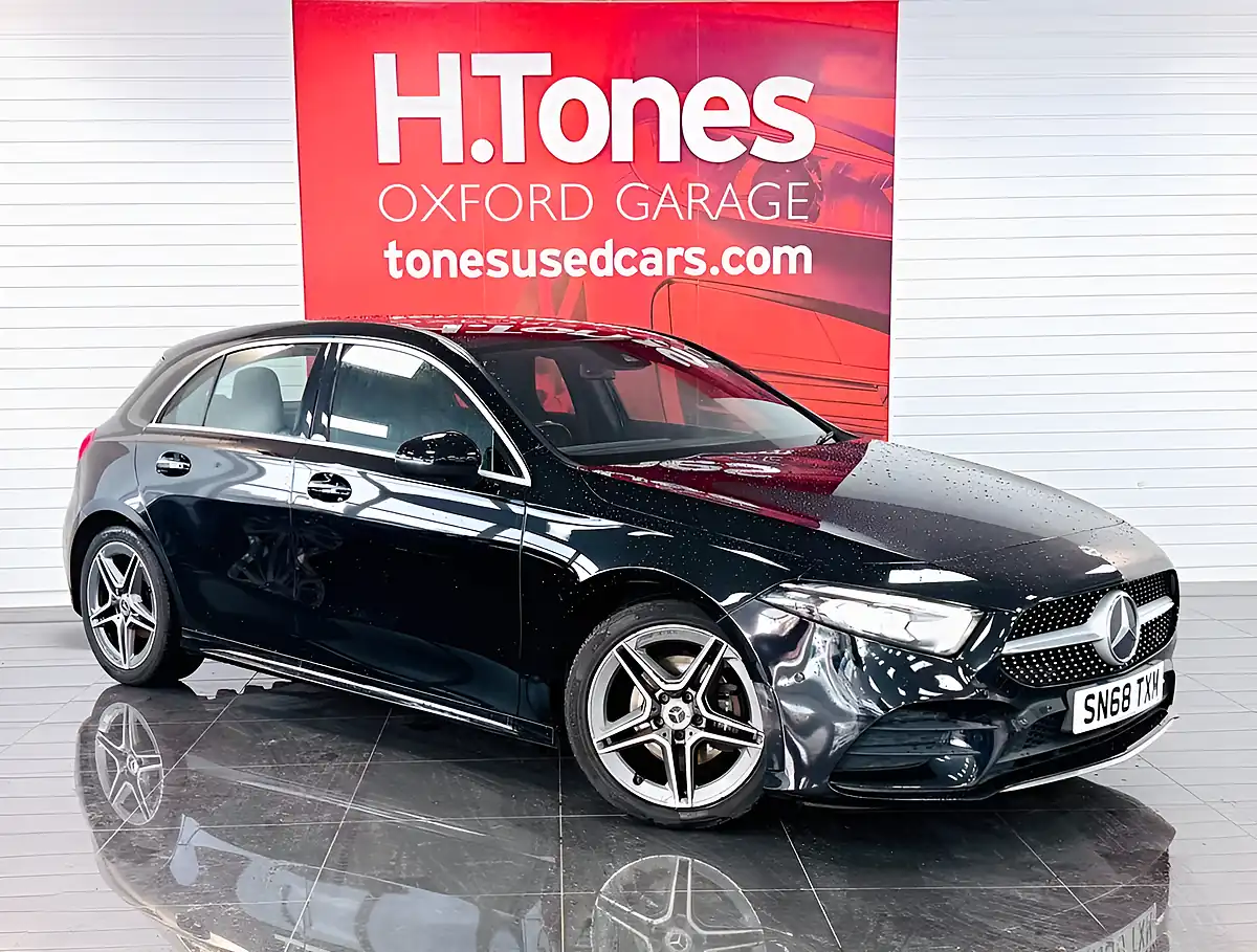 Used 2018 Mercedes-Benz a Class AMG Line Black - Front View
