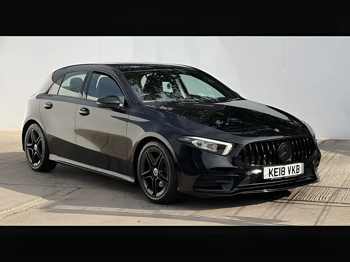 Used 2018 Mercedes-Benz a Class AMG Line Black - Front View