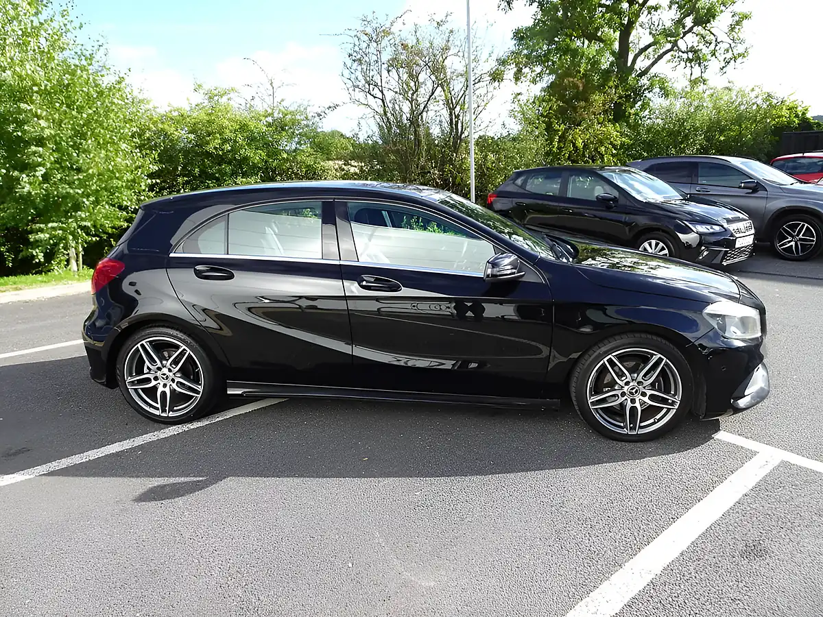Used 2018 Mercedes-Benz a Class AMG Line Executive Black - Interior and Exterior details 9