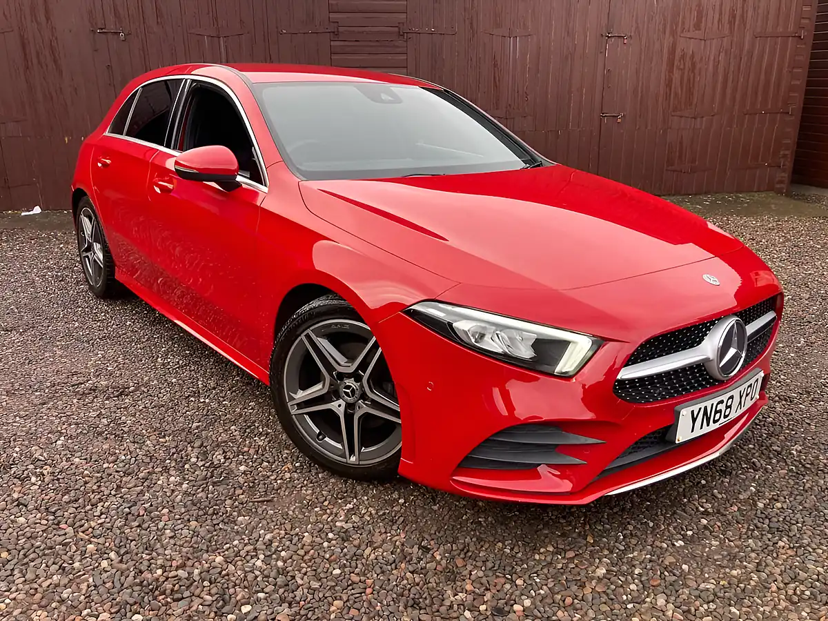Used 2018 Mercedes-Benz a-Class AMG Line Executive Red - Front View