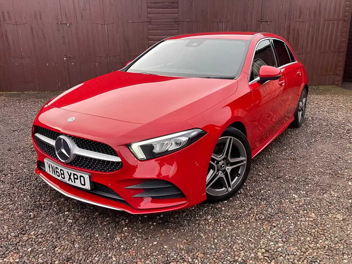 Used 2018 Mercedes-Benz a-Class AMG Line Executive Red - Interior and Exterior details 2