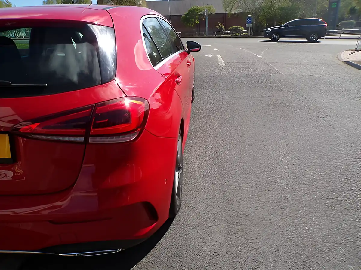 Used 2018 Mercedes-Benz a Class AMG Line Executive Red - Interior and Exterior details 10