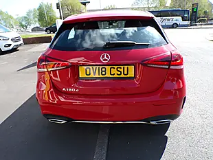 Used 2018 Mercedes-Benz a Class AMG Line Executive Red - Interior and Exterior details 13