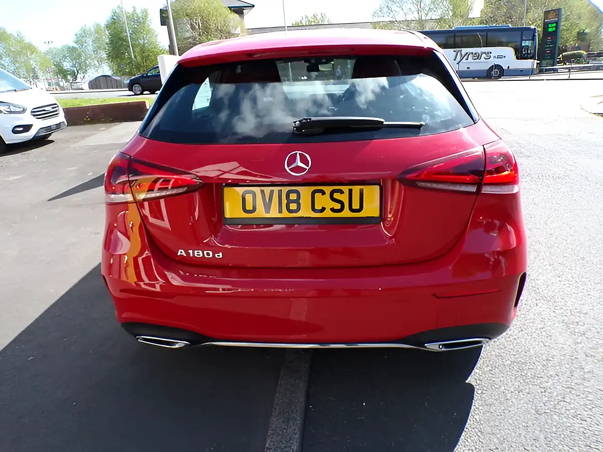 Used 2018 Mercedes-Benz a Class AMG Line Executive Red - Interior and Exterior details 13