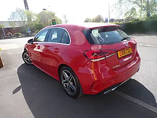 Used 2018 Mercedes-Benz a Class AMG Line Executive Red - Interior and Exterior details 2