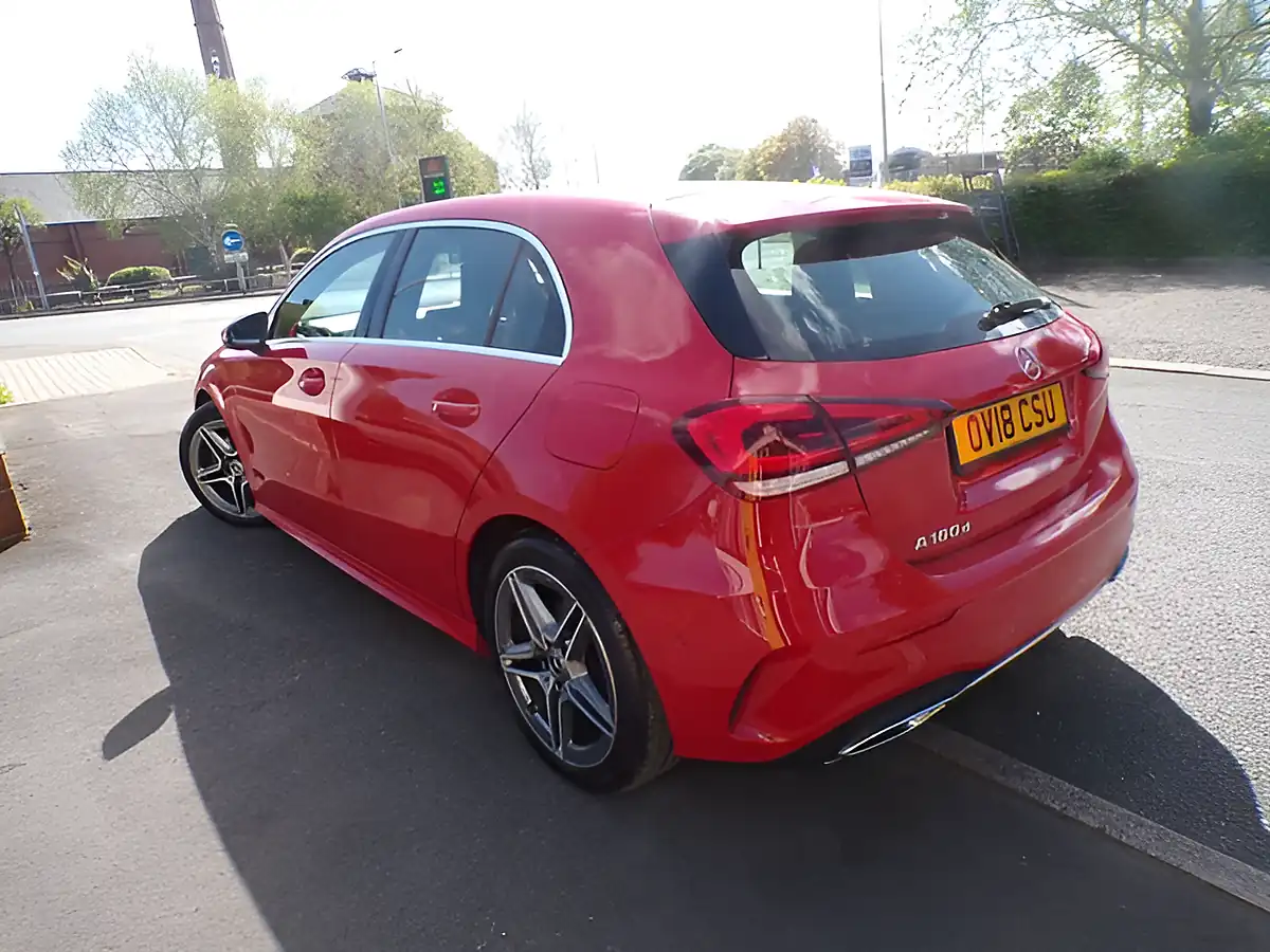 Used 2018 Mercedes-Benz a Class AMG Line Executive Red - Interior and Exterior details 2
