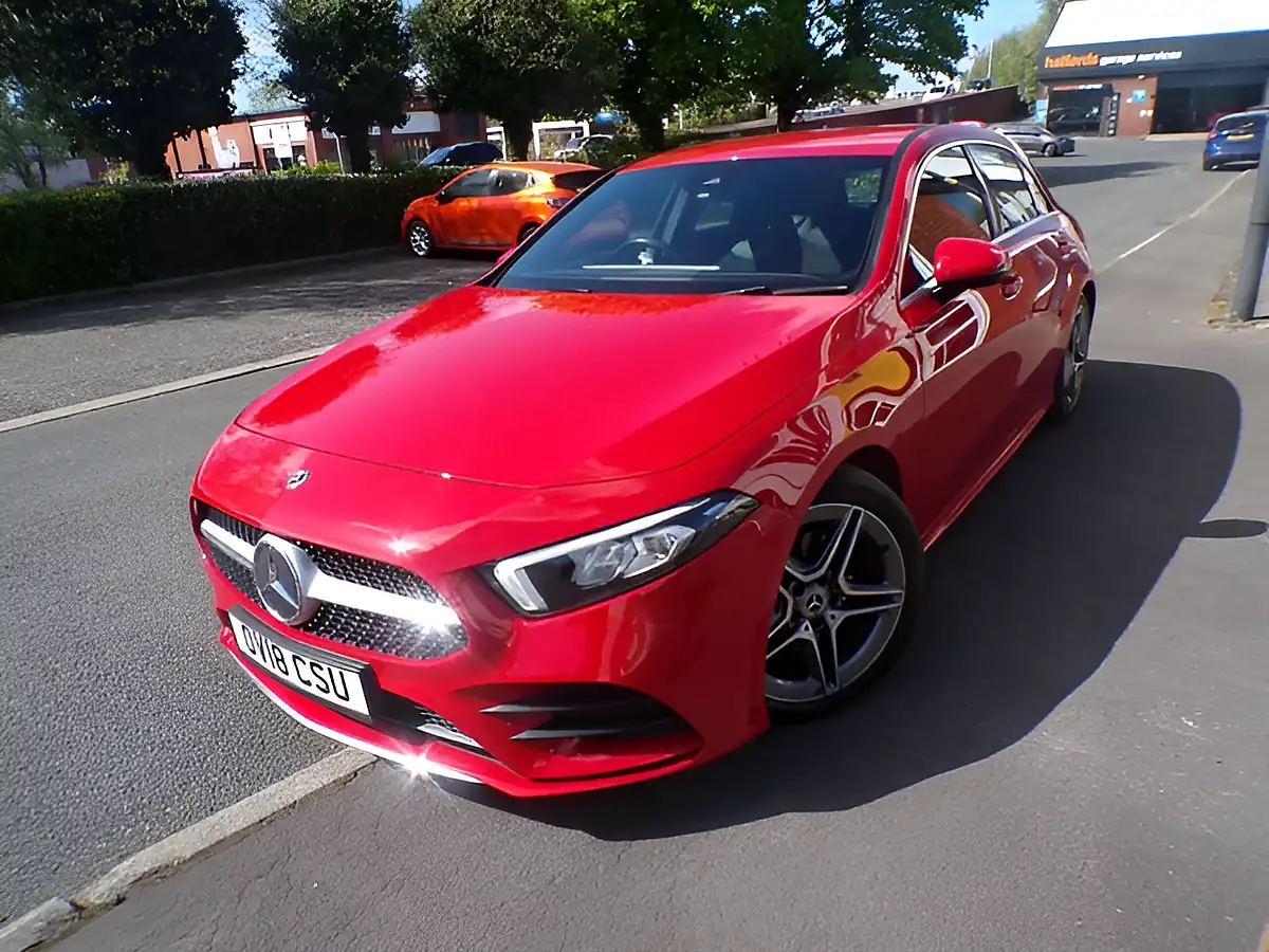 Used 2018 Mercedes-Benz a Class AMG Line Executive Red - Interior and Exterior details 3
