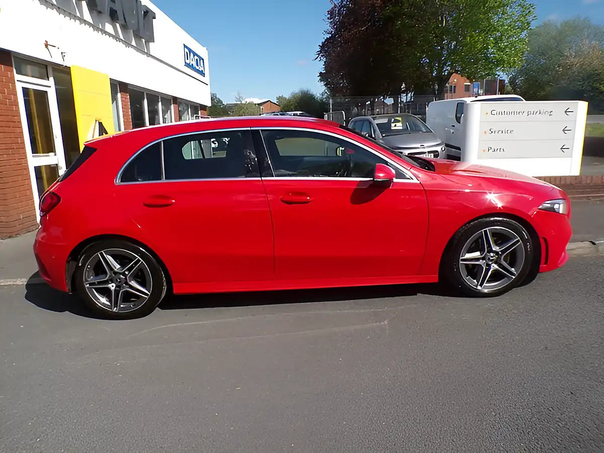 Used 2018 Mercedes-Benz a Class AMG Line Executive Red - Interior and Exterior details 5