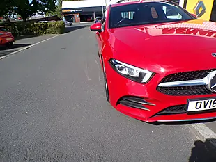 Used 2018 Mercedes-Benz a Class AMG Line Executive Red - Interior and Exterior details 6