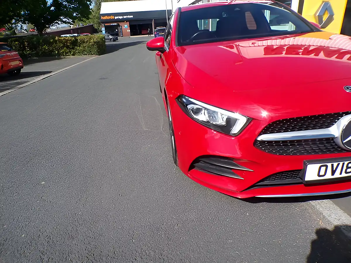 Used 2018 Mercedes-Benz a Class AMG Line Executive Red - Interior and Exterior details 6