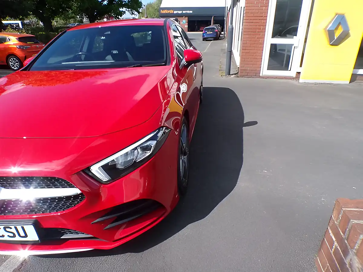 Used 2018 Mercedes-Benz a Class AMG Line Executive Red - Interior and Exterior details 7