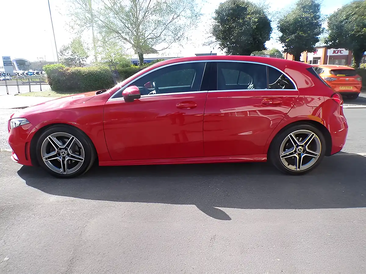 Used 2018 Mercedes-Benz a Class AMG Line Executive Red - Interior and Exterior details 8