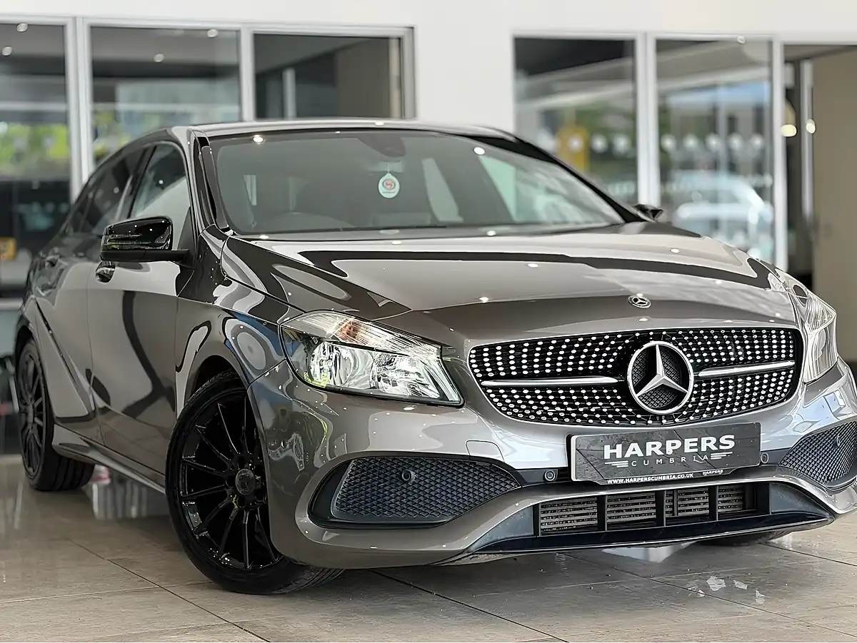 Used 2018 Mercedes-Benz a Class AMG Line Grey - Front View