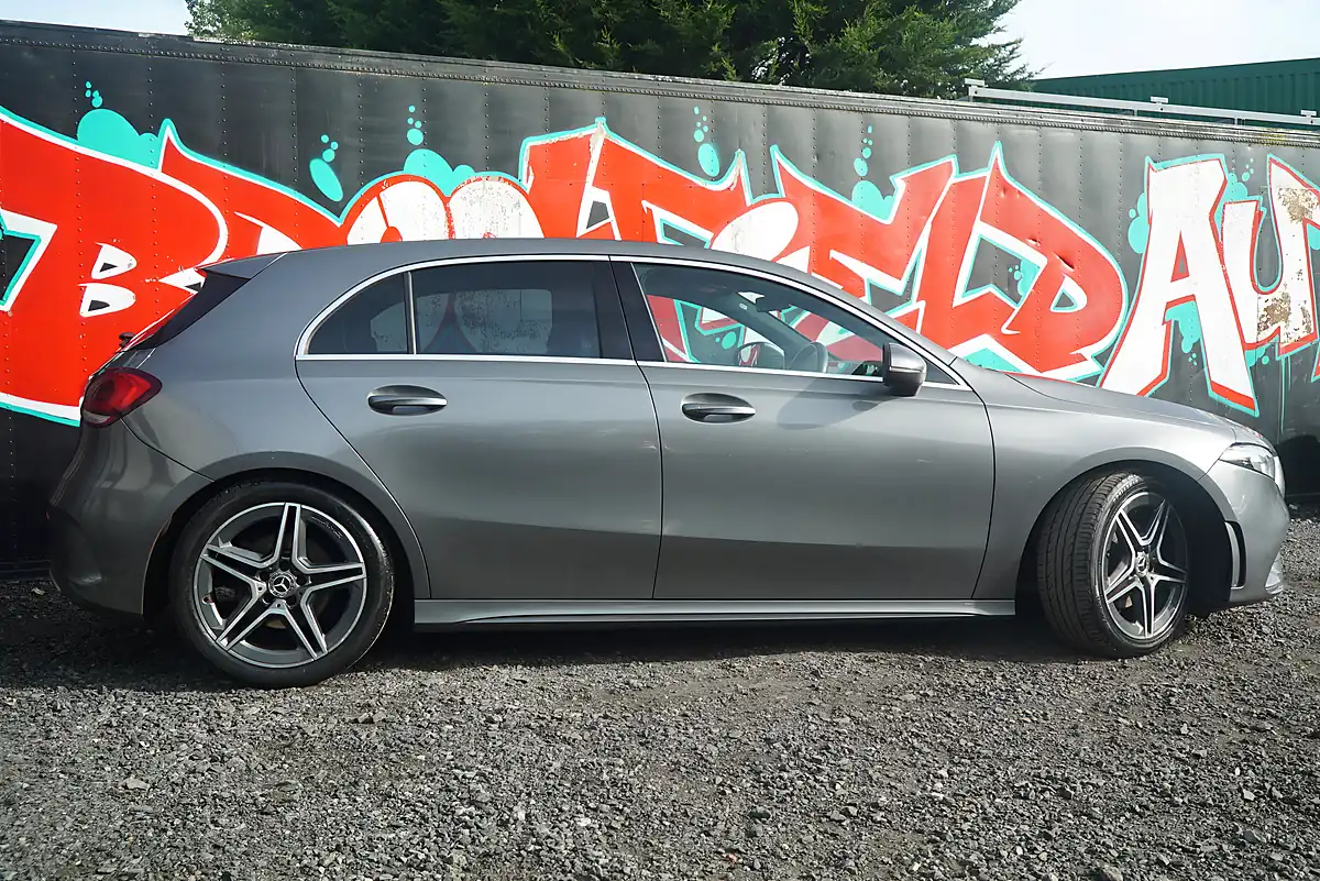 Used 2018 Mercedes-Benz a Class AMG Line Grey - Interior and Exterior details 12