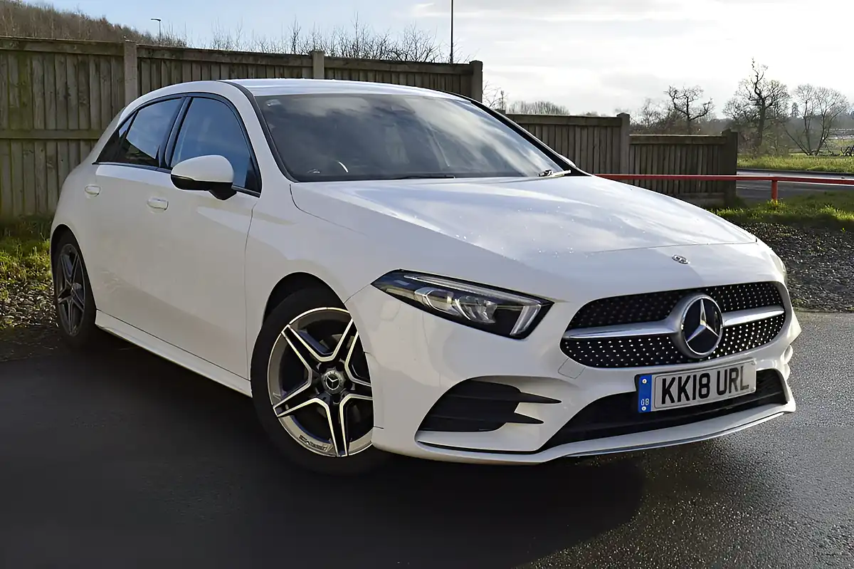 Used 2018 Mercedes-Benz a-Class AMG Line Polar White - Front View