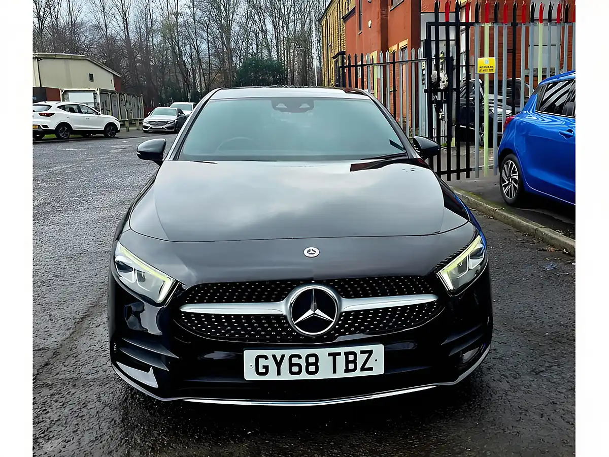 Used 2018 Mercedes-Benz a Class AMG Line Premium Black - Front View