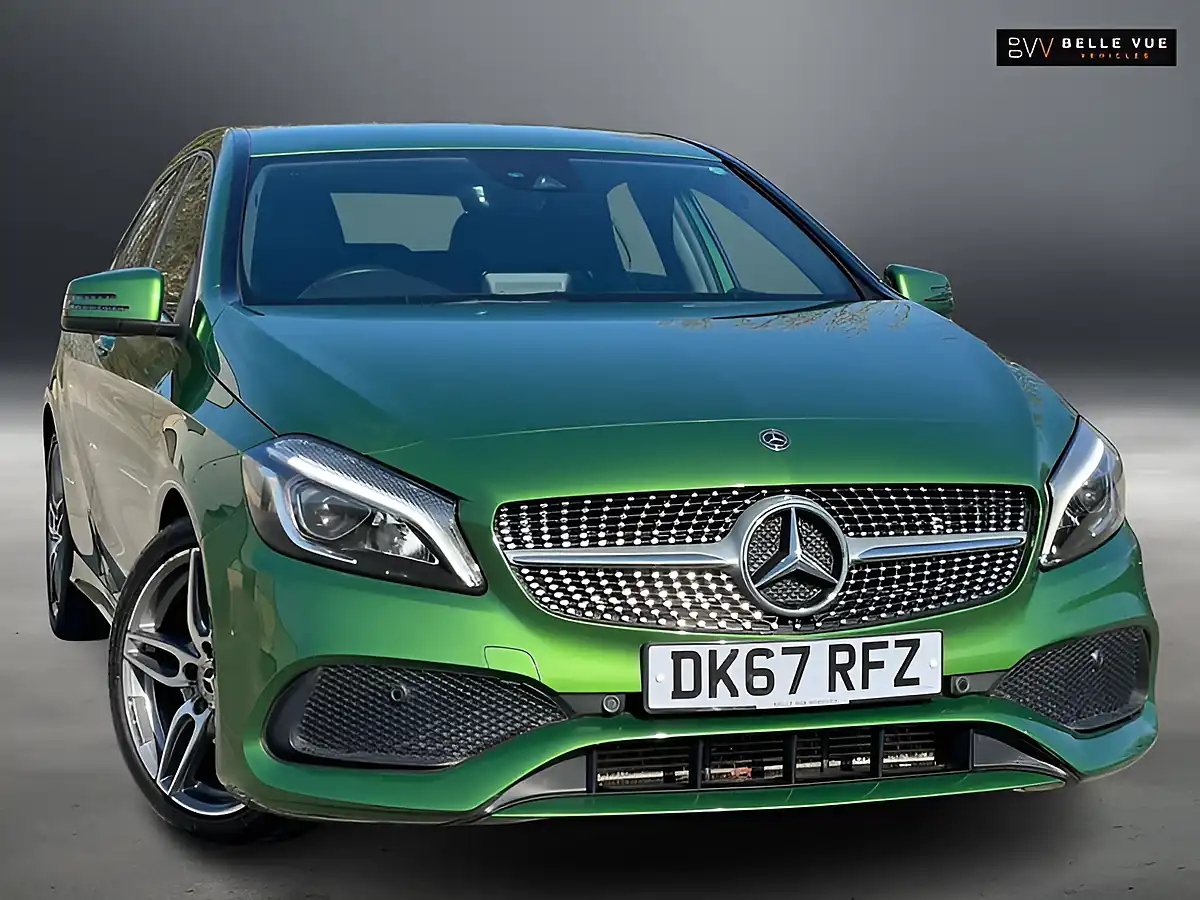 Used 2018 Mercedes-Benz a Class AMG Line Premium Green - Front View