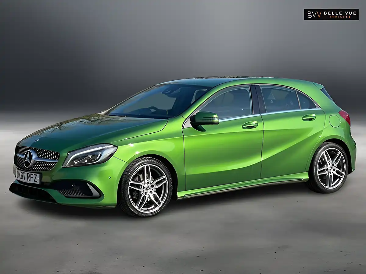 Used 2018 Mercedes-Benz a Class AMG Line Premium Green - Interior and Exterior details 10