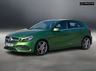 Used 2018 Mercedes-Benz a Class AMG Line Premium Green - Interior and Exterior details 11