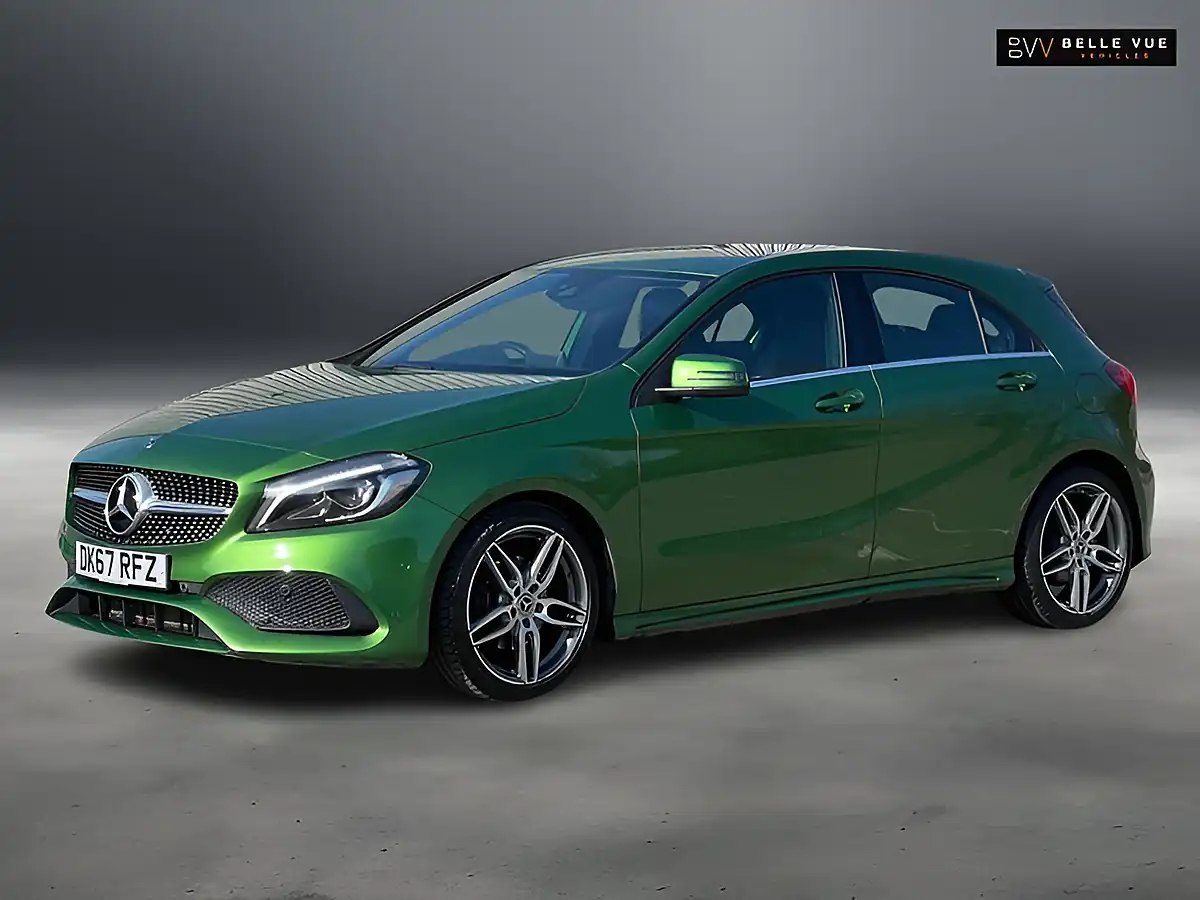 Used 2018 Mercedes-Benz a Class AMG Line Premium Green - Interior and Exterior details 11