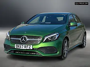 Used 2018 Mercedes-Benz a Class AMG Line Premium Green - Interior and Exterior details 13
