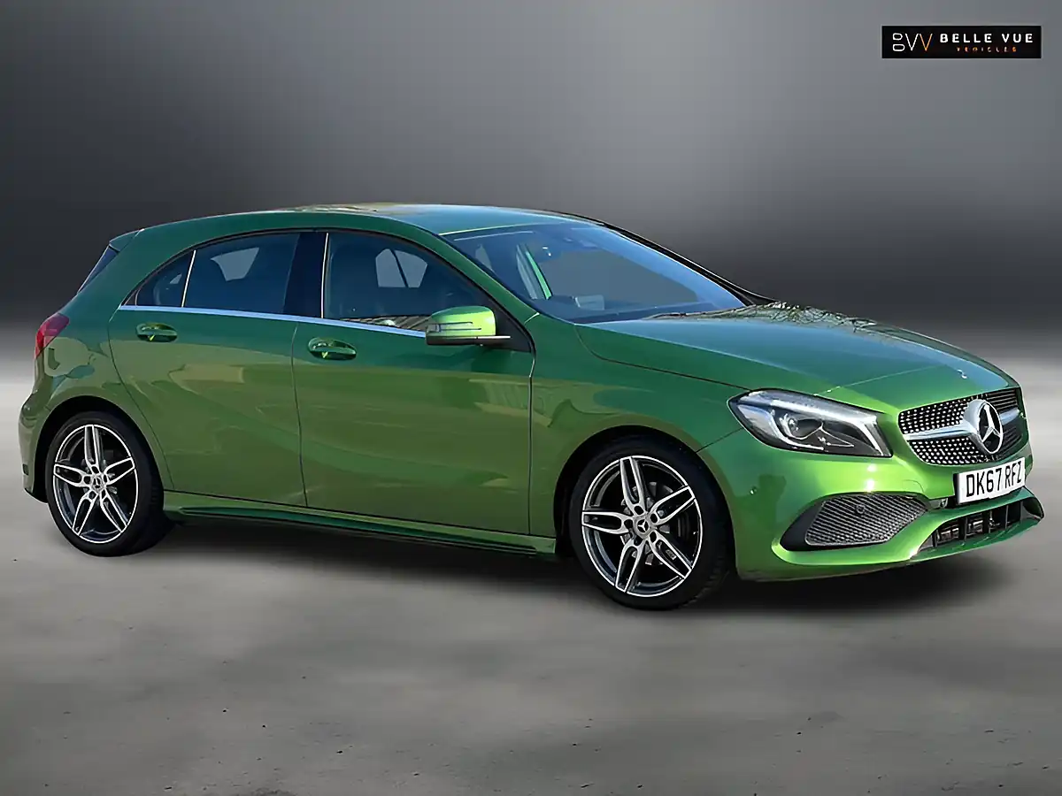 Used 2018 Mercedes-Benz a Class AMG Line Premium Green - Interior and Exterior details 2