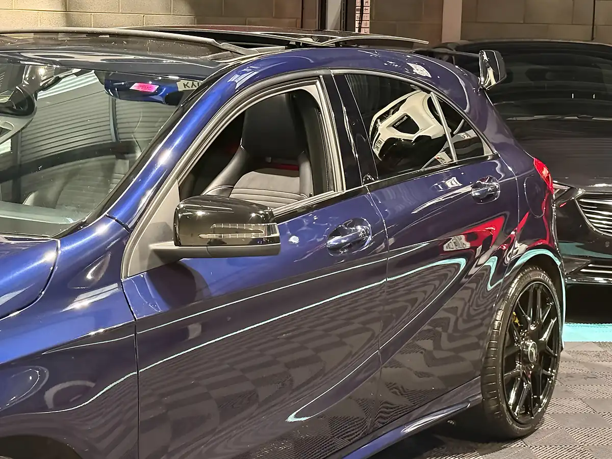 Used 2018 Mercedes-Benz a Class AMG Line (premium Plus) Blue - Interior and Exterior details 10