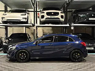 Used 2018 Mercedes-Benz a Class AMG Line (premium Plus) Blue - Interior and Exterior details 6