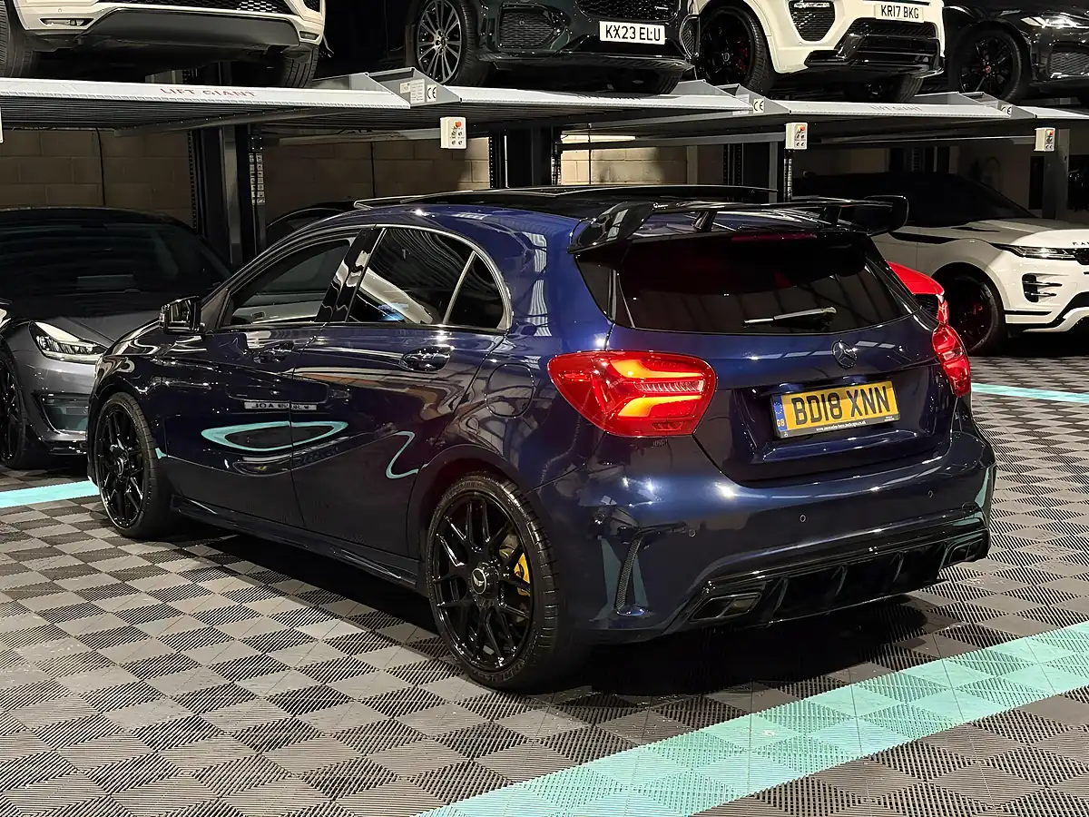 Used 2018 Mercedes-Benz a Class AMG Line (premium Plus) Blue - Interior and Exterior details 7